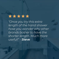 HammerHead Showers 108-Inch Shower Hose Customer Review (Chrome)