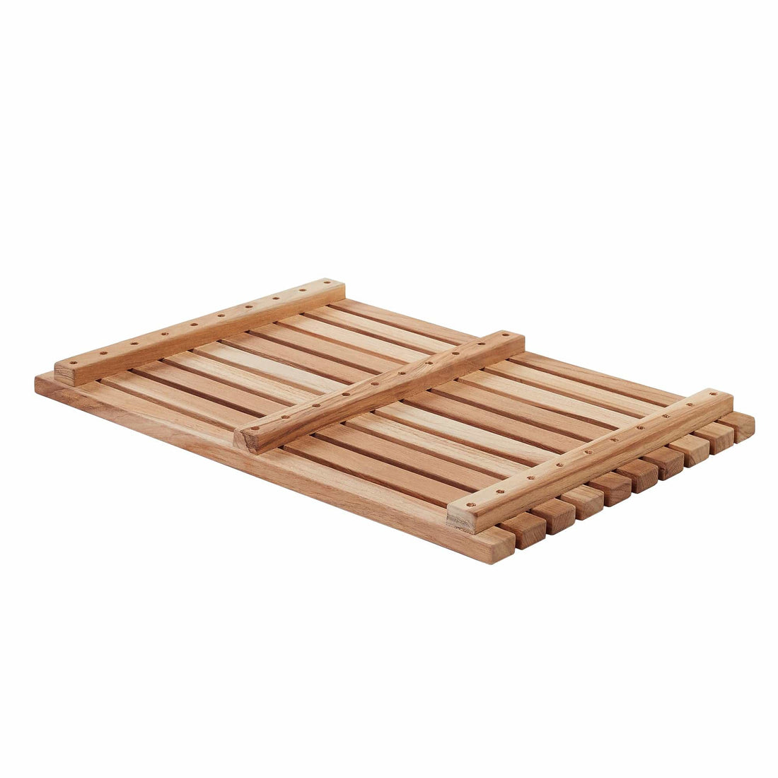 Back View Teak Bath Mat / 20" - The Shower Head Store