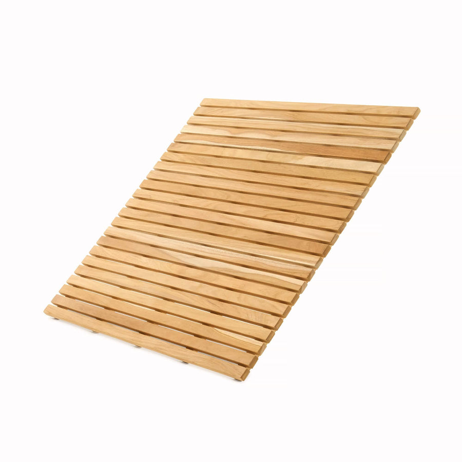 Side Teak Bath Mat / 32" - The Shower Head Store