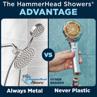 The HammerHead Showers Advantage Always Metal Never Plastic Brushed Nickel 2 - The Shower Head Store