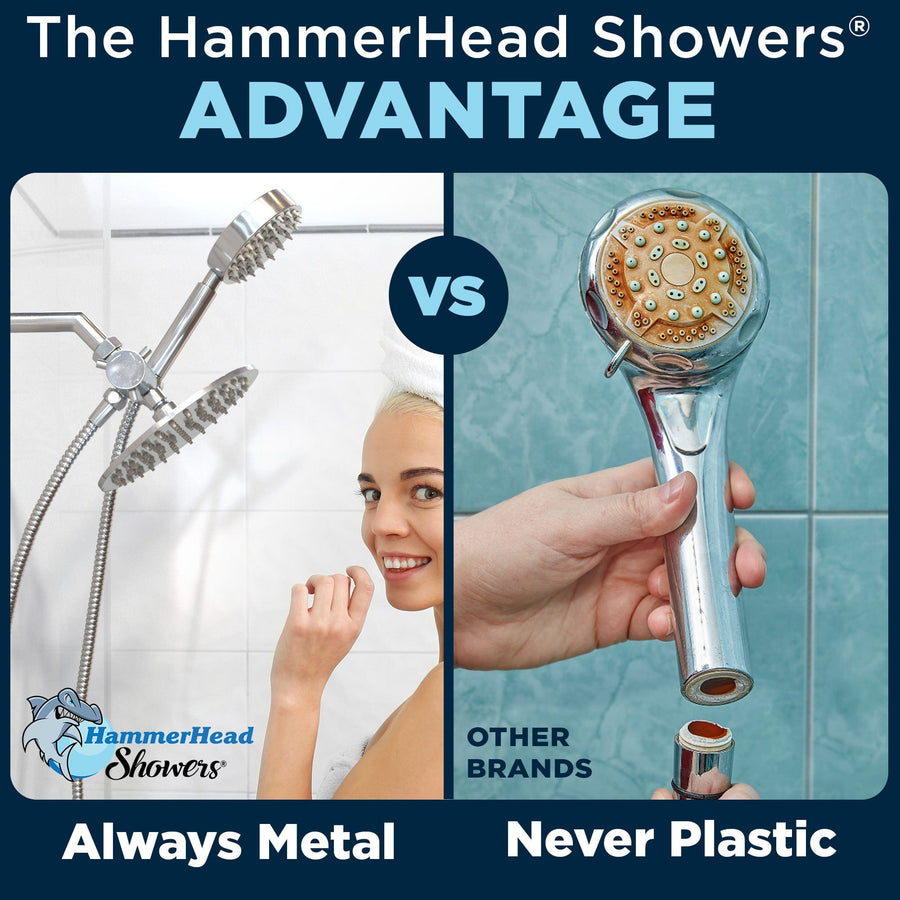 The HammerHead Showers Advantage Always Metal Never Plastic Chrome - The Shower Head Store