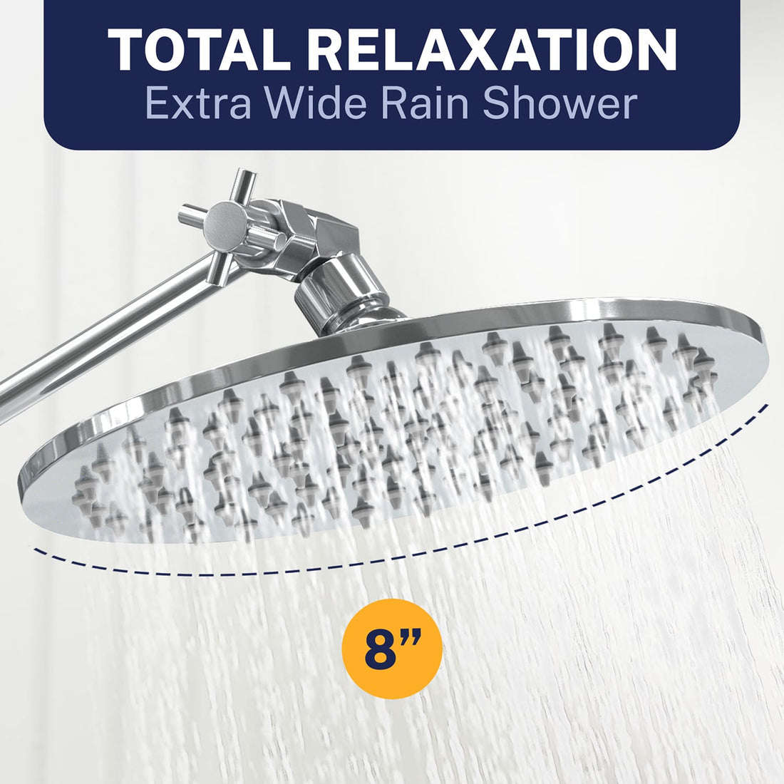 Extra Wide Rain Shower 3-Spray Handheld Shower Head Set Chrome / 2.5 GPM Chrome / 1.75 GPM - The Shower Head Store