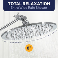 Extra Wide Rain Shower 3-Spray Handheld Shower Head Set Chrome / 2.5 GPM Chrome / 1.75 GPM - The Shower Head Store