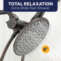 Total Relaxation 3-Spray Dual Shower Head Combo Oil Rubbed Bronze / 2.5 GPM - The Shower Head Store
