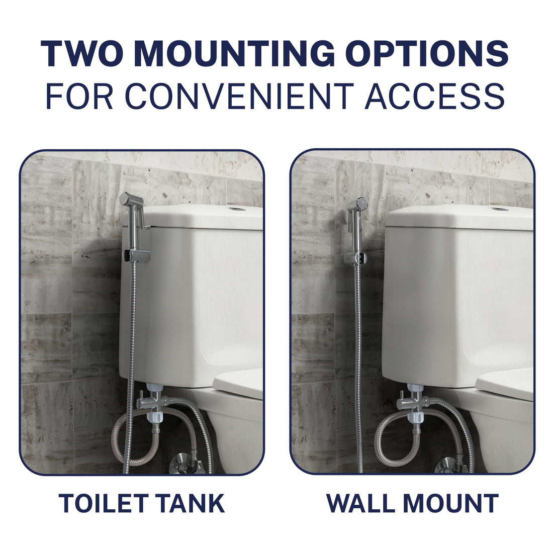 Mounting Options Adjustable Pressure Bidet Adjustable - The Shower Head Store