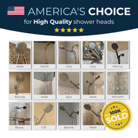 UGC All Metal Handheld Shower Head Set - High Pressure 1-Spray - The Shower Head StoreBrushed Gold / 2.5