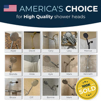 Americas Choice 3-Spray Dual Shower Head Matte Black / 2.5 - The Shower Head Store