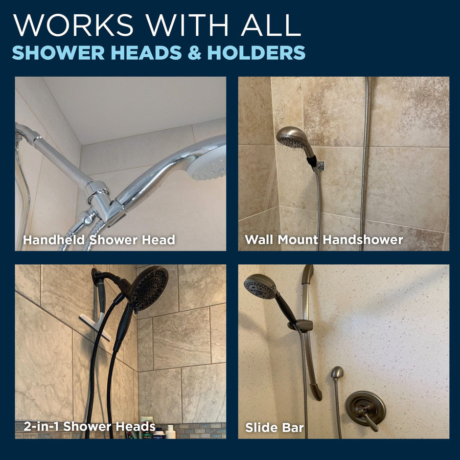 Universal 72 Inch Hose Works with All Shower Heads and Holders - ALL METAL Shower Hose Attachment for Shower Head Chrome - The Shower Head Store