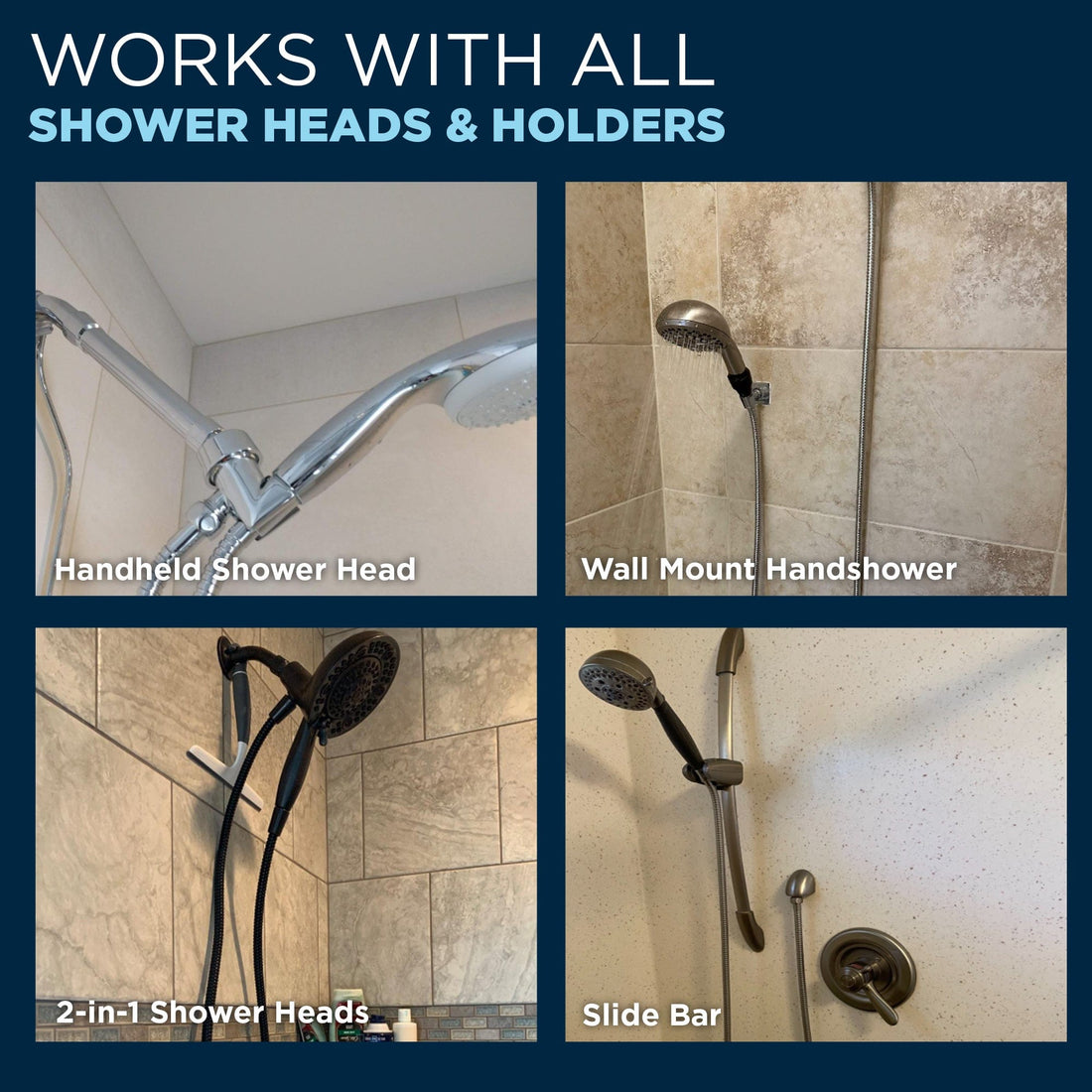 Universal 72 Inch Hose Works with All Shower Heads and Holders - ALL METAL Shower Hose Attachment for Shower Head Polished Brass - The Shower Head Store