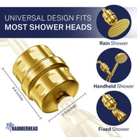 Universal Design Shower Head Filter Brushed Gold - The Shower Head Store