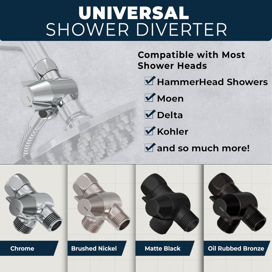 Universal_Diverter_Without_Holder Chrome - The Shower Head Store