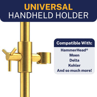 Compatibility 27.5 Inch Shower Head Slide Bar Brushed Gold - The Shower Head Store