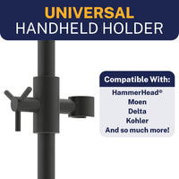 Compatibility All Metal Shower Slide Bar for Hand Held Shower Heads Matte Black - The Shower Head Store