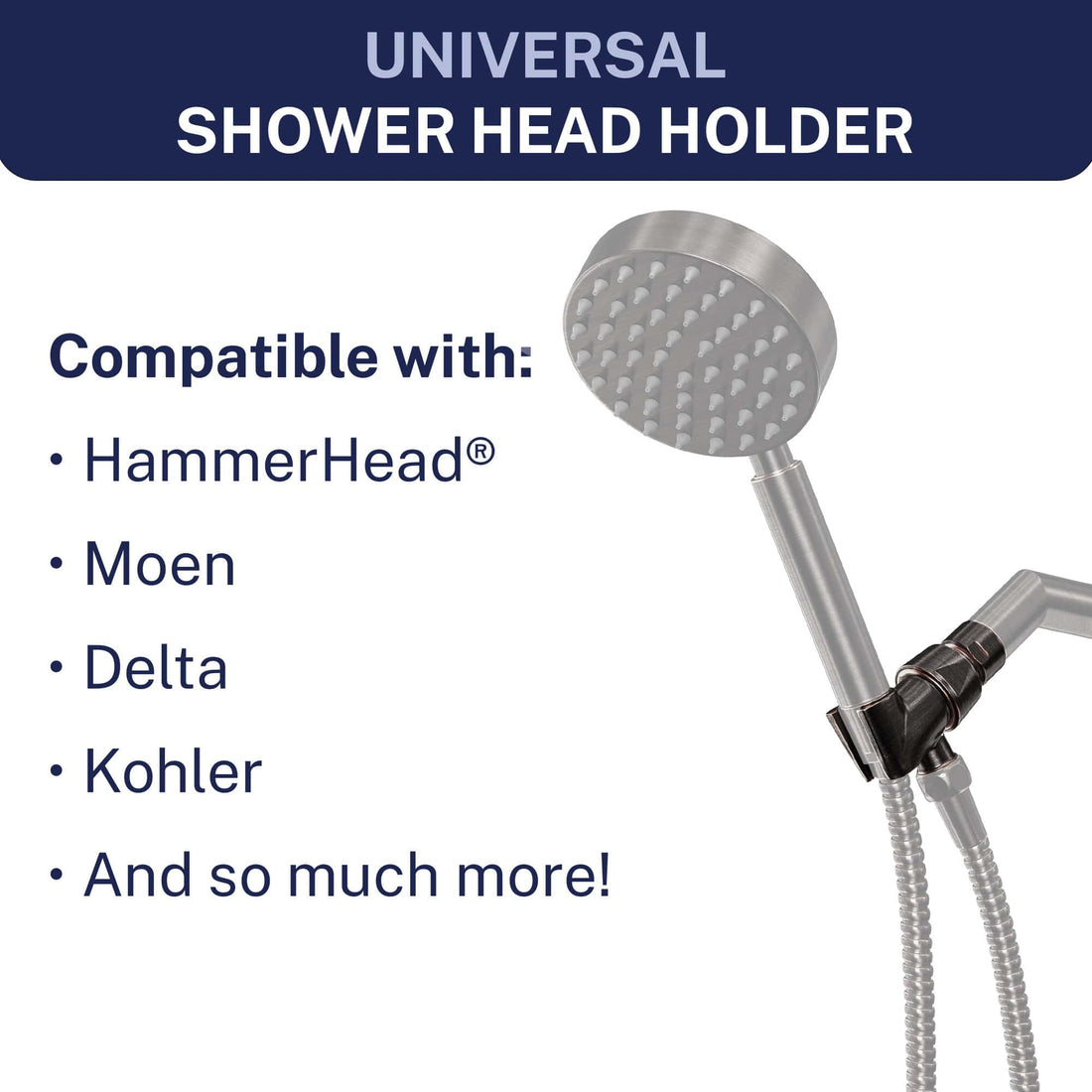 Compatibility Handheld Shower Head Holder Oil Rubbed Bronze - The Shower Head Store
