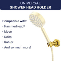 Compatibility Wall Mount Holder Brushed Gold  - The Shower Head Store
