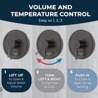 Volume and Temperature Control Complete Shower System with Valve and Trim Oil Rubbed Bronze  / 2.5 - The Shower Head Store