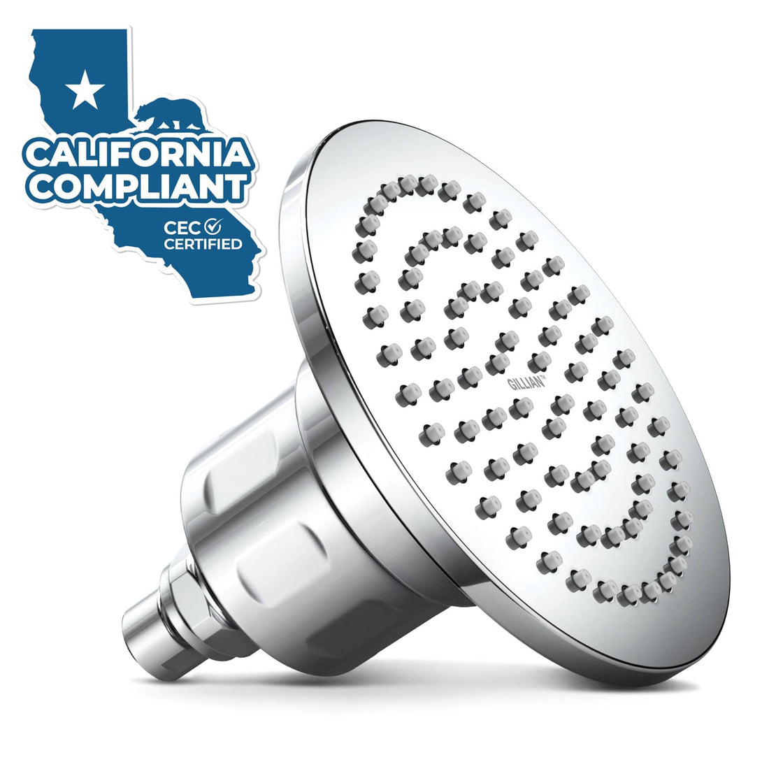 Main Image Gillian — The METAL Filtered Shower Head Chrome / 1.75 GPM - The Shower Head Store