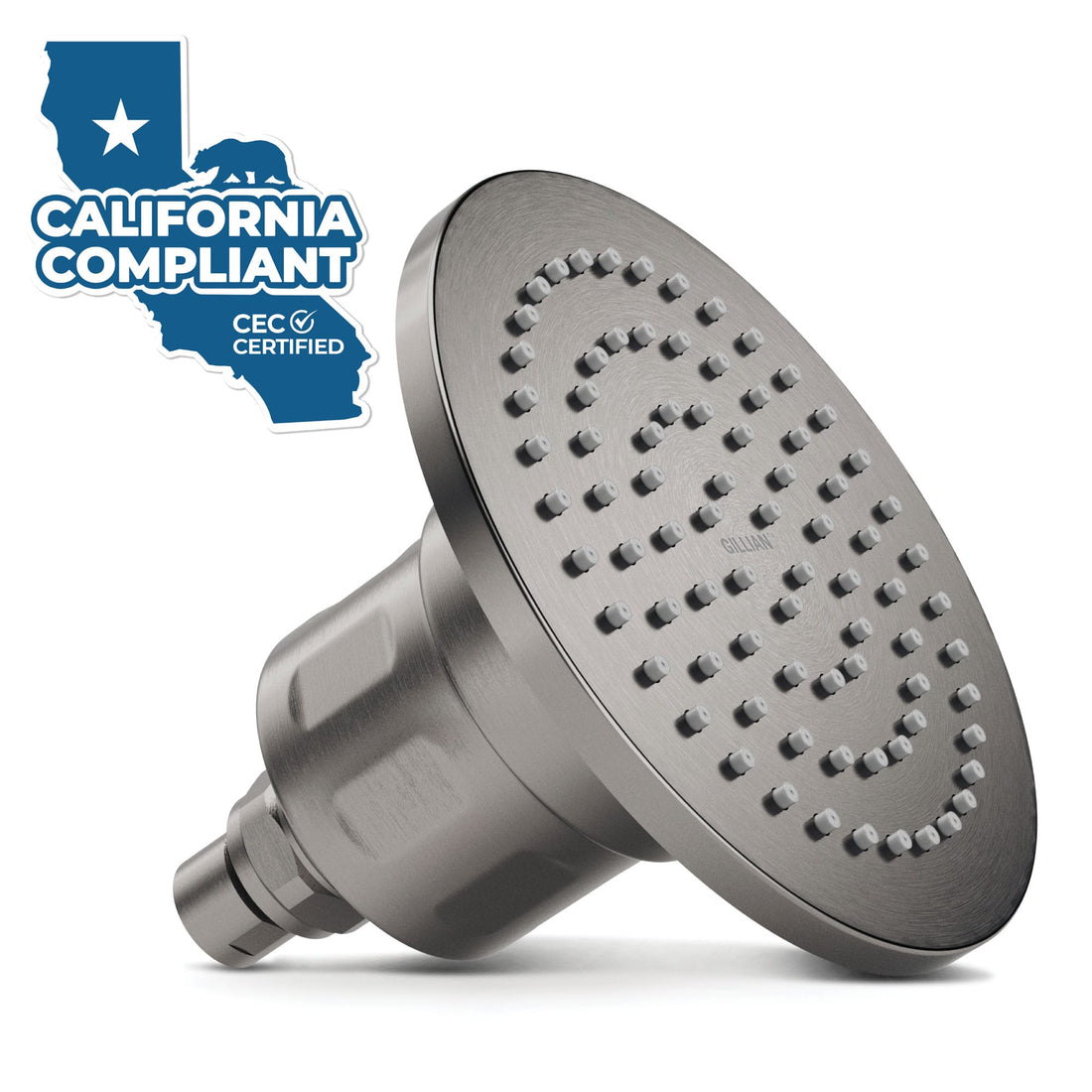 Gillian — The METAL Filtered Shower Head HammerHead Gray / 1.75 GPM - The Shower Head Store