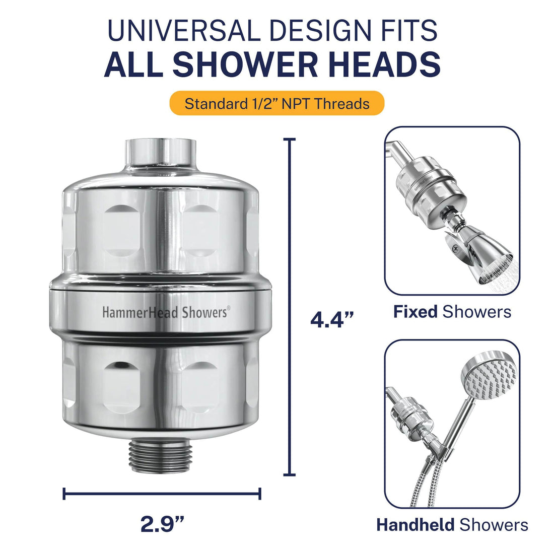 Compatibility Shower Head Fillter Chrome - The Shower Head Store