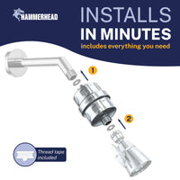 Easy Install Shower Head Fillter Chrome - The Shower Head Store