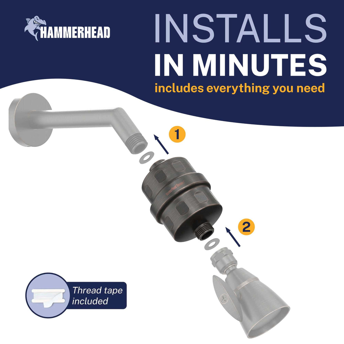Easy Install Shower Head Fillter Oil Rubbed Bronze  - The Shower Head 