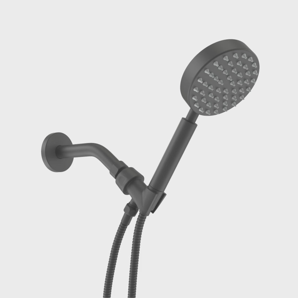All Metal Handheld Shower head Set Matte Black / 2.5 - 2.5 GPM - The Shower Head Store