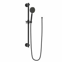 (Bar with Handheld) Shower Slide Bar with Hand Held Shower Head with Hose Installed Wall Mount Matte Black - The Shower Head Store