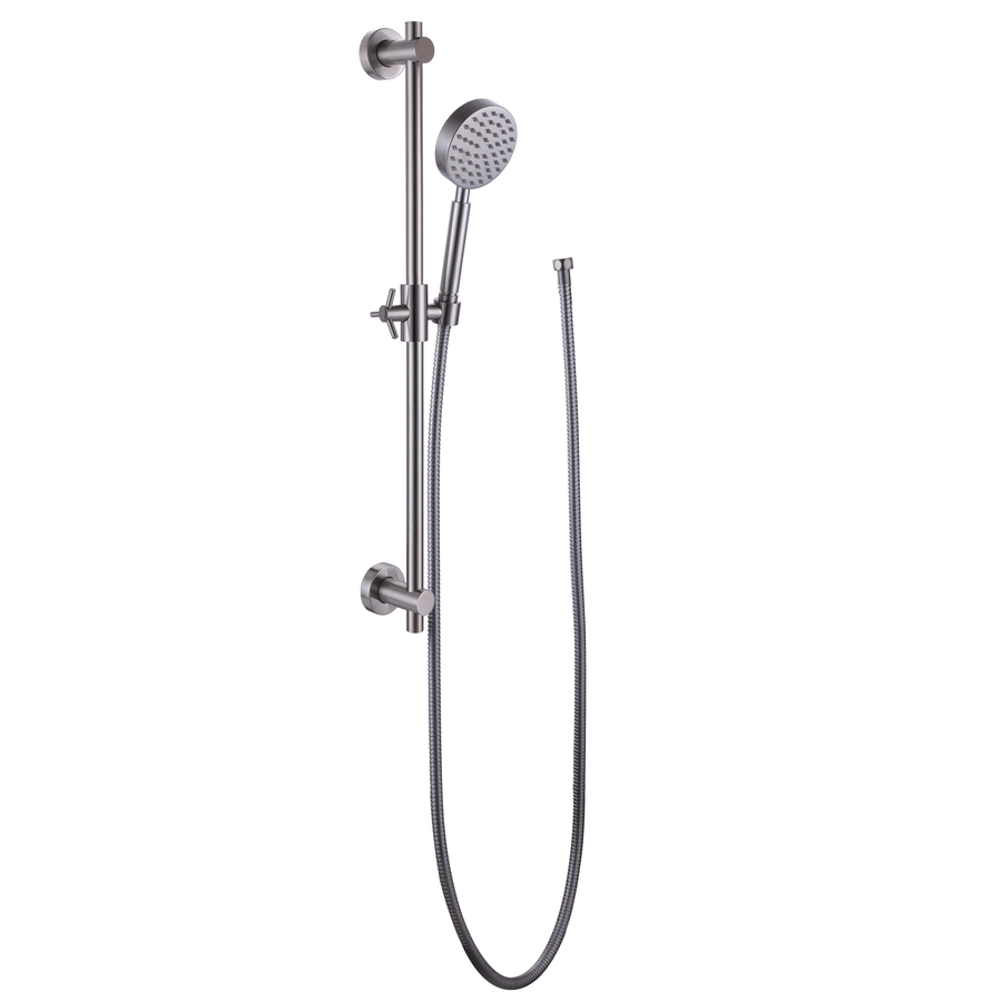 ALL Metal Shower Slide Bar with Hand Held Shower Head & Hose Brushed Nickel - The Shower Head Store