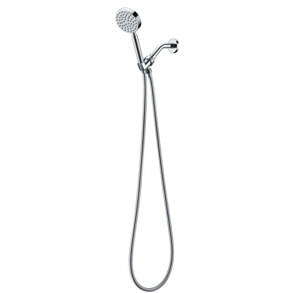 HammerHead Showers 72 Inch Shower Hose With Hand Held Shower Head (Chrome) - The Shower Head Store