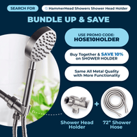 HammerHead Showers 72-Inch Shower Hose Bundle Up (Brushed Nickel)