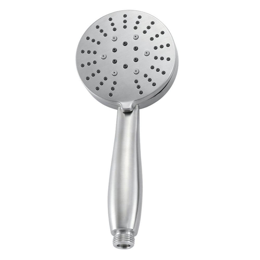 (Main Brushed Nickel) All Metal 3 Spray Handheld Shower Head, 4 Inch Spray Wand, No Flow Restrictor Made from 304 Stainless Steel with Silicone Nozzles Works With All Hoses, Slide Bars & Wall Mount Holders - The Shower Head Store