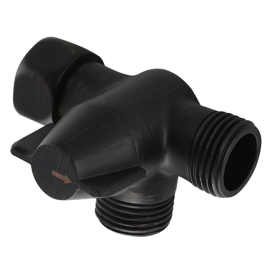 Main Image of All Metal 3-Way Shower Arm Diverter Diverter Valve For Dual Shower Heads -Oil Rubbed Bronze - The Shower Head Store