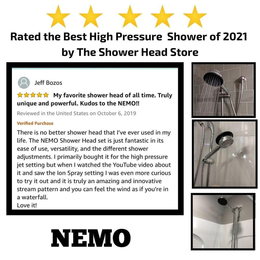 (Social Proof) NEMO Hand Held Shower Head with Hose the Best High Pressure Shower Head Chrome of 2021